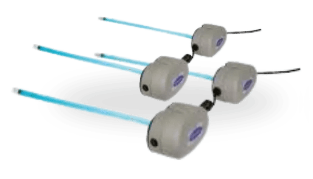 UV germicidal lights installed in HVAC systems to reduce bacteria, viruses, and mold growth