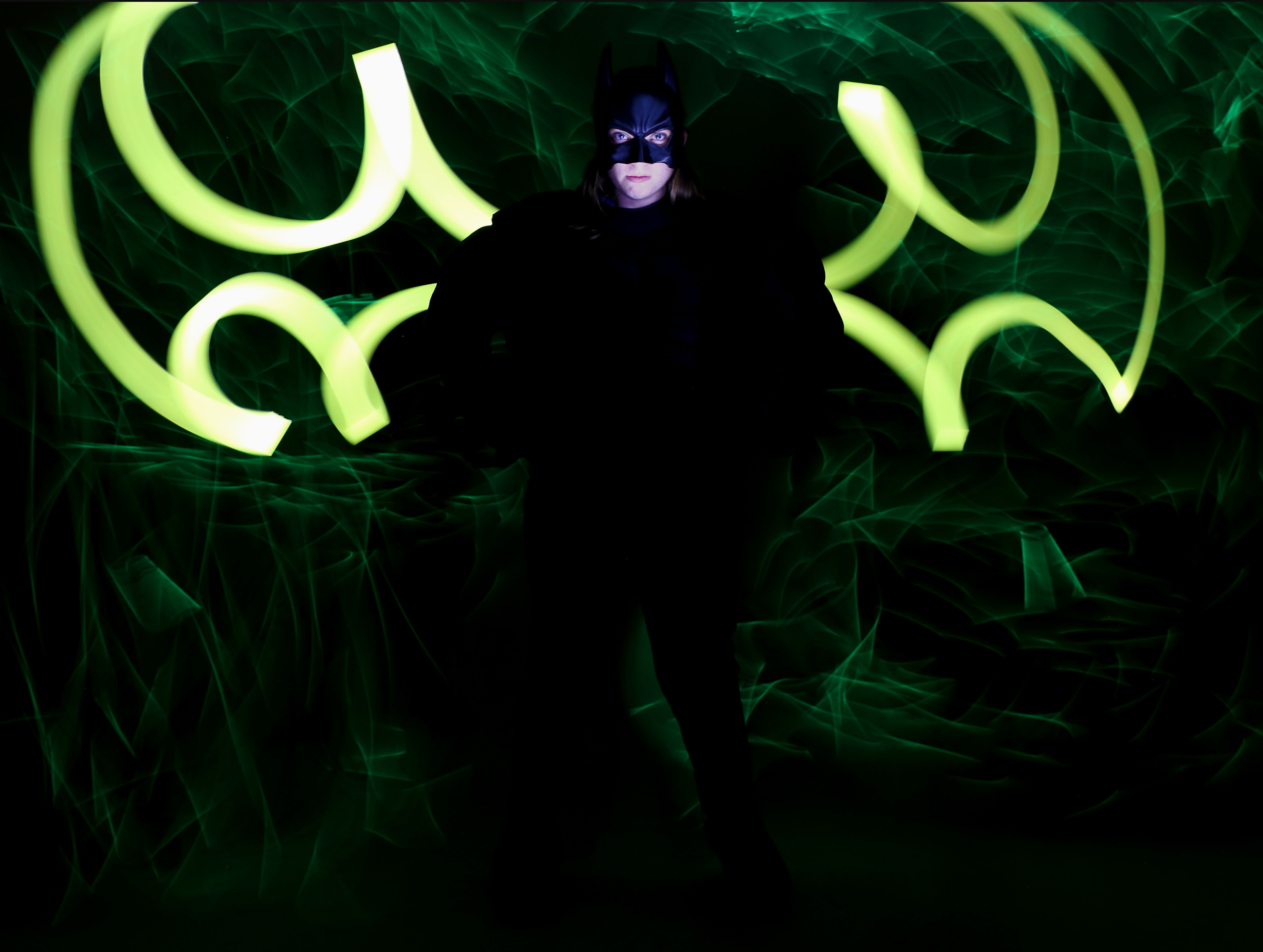 Painting with light: The fear of bats, chiroptophobia, has been overcome by one of the most famous superheroes of all time. Batman can be a beacon of hope for all with phobias as he turned his fear into source of power. October 26, 2104.