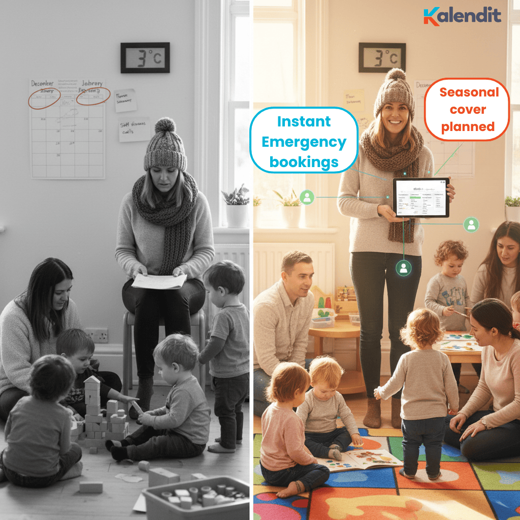 Nursery manager planning ahead for seasonal staffing fluctuations through the year