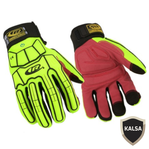 Ansell RINGERS R161 Touchscreen-Compatible TPR and Synthetic Leather Impact Glove