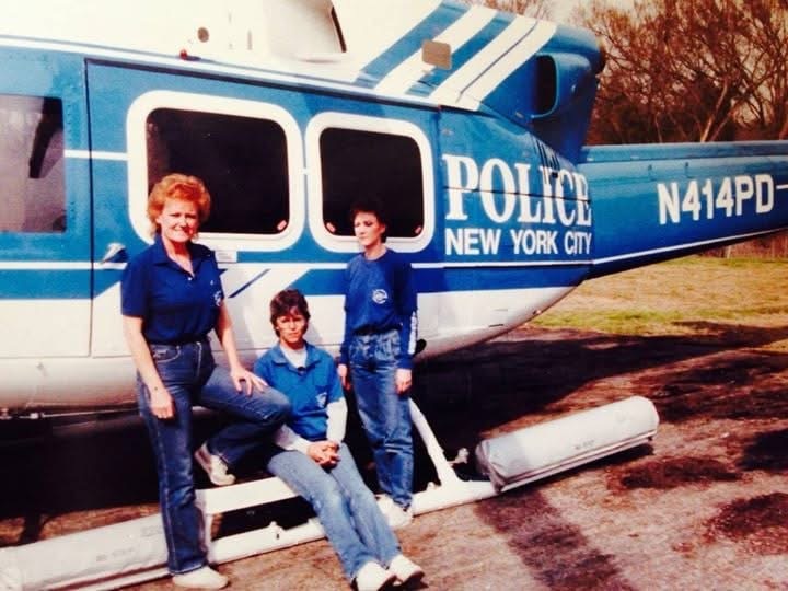 Mom & Co-Workers & NYPD Helicopter