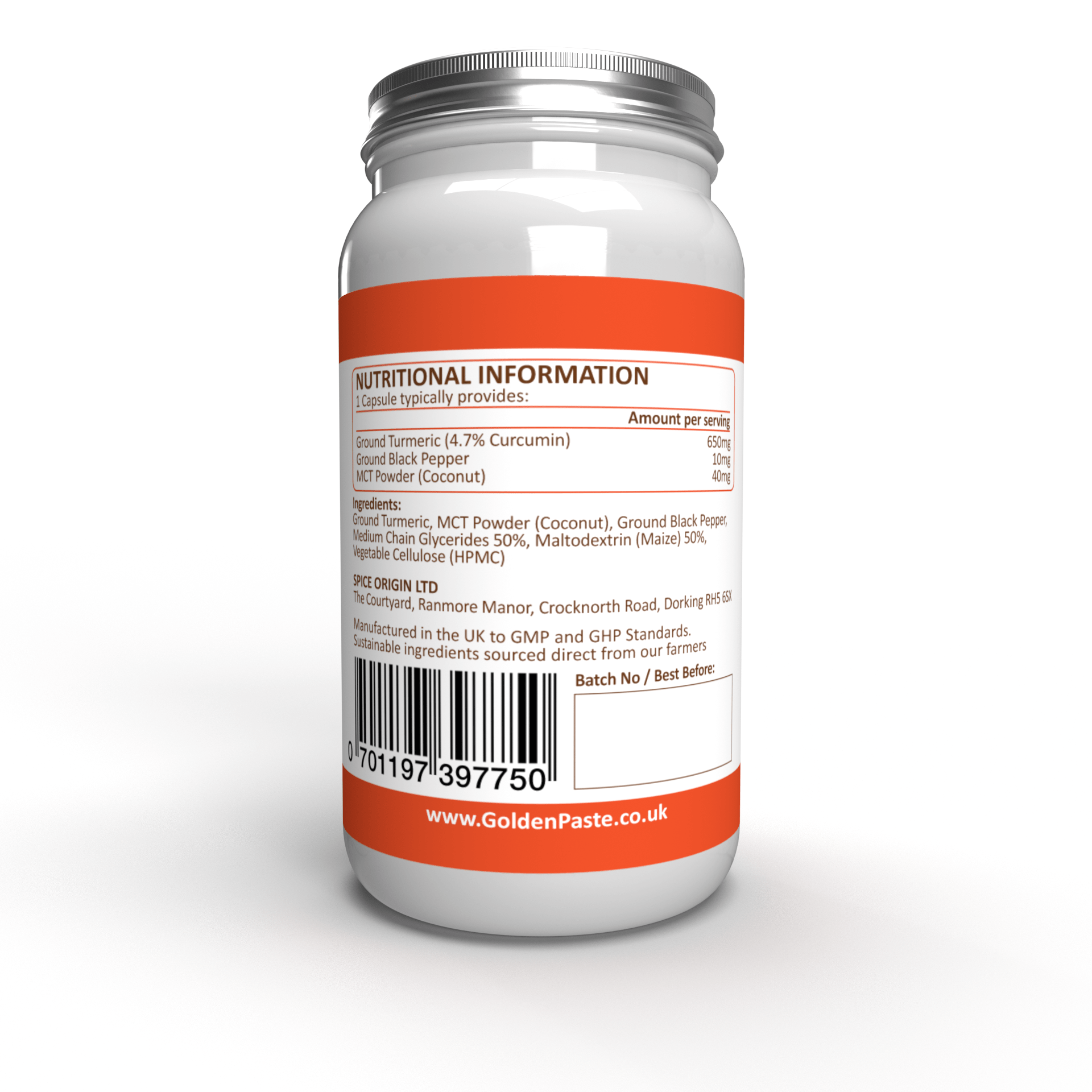 Spice Origin-Golden paste Capsule Rear