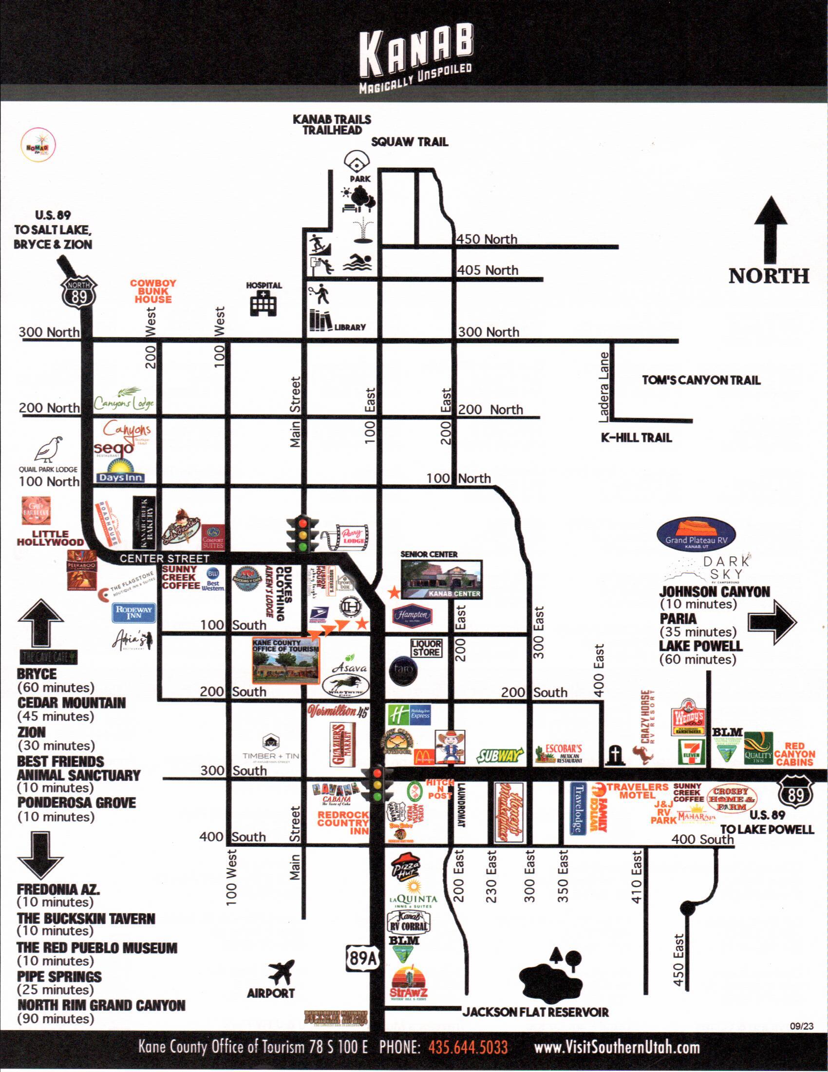 Kanab RV Corral City Map.