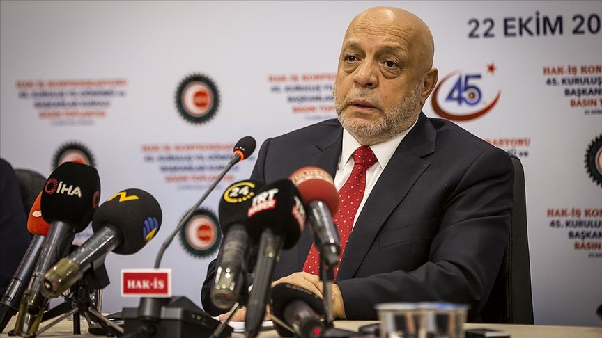 Hak-İş Genel Başkanı Arslan’dan asgari ücretin beklentilere ve ülke gerçeklerine uygun artırılması talebi