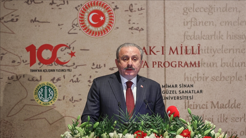 TBMM Başkanı Mustafa Şentop: Misak-ı Milli, milli hedeflerimizin manifestosudur