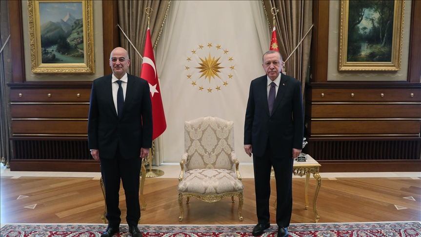 Cumhurbaşkanı Erdoğan, Yunanistan Dışişleri Bakanı Dendias’ı kabul etti