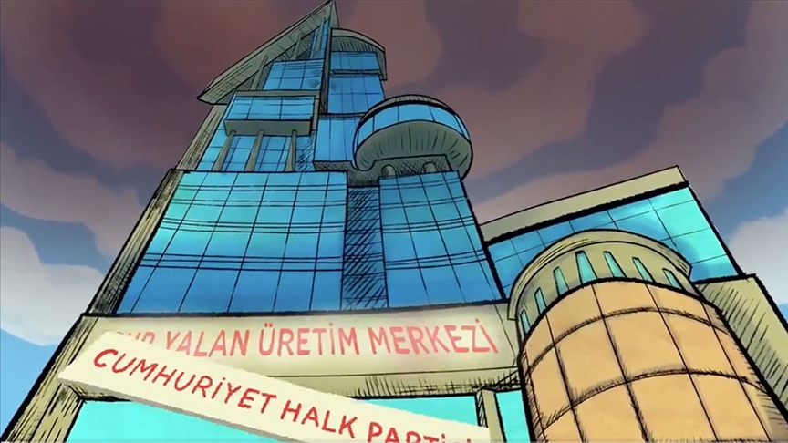 AK Parti’den, CHP’ye yönelik ‘Yalan Üretim Merkezi’ başlıklı animasyon