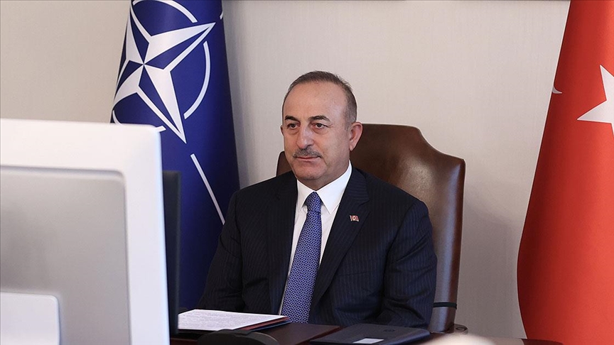Bakan Çavuşoğlu, video konferansla düzenlenen NATO Dışişleri Bakanları Toplantısı’na katıldı