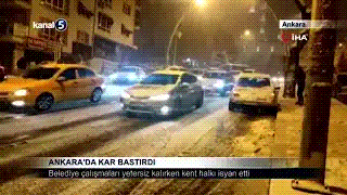 Ankara’da Kar Bastırdı