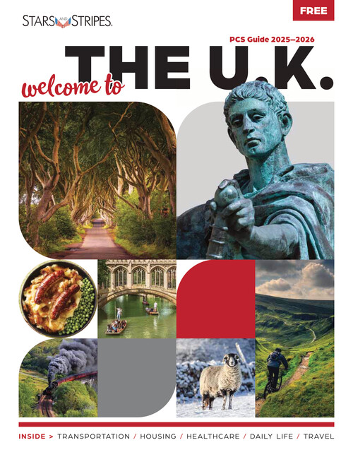 Stars and Stripes Welcome to the United Kingdom PCS Guide cover