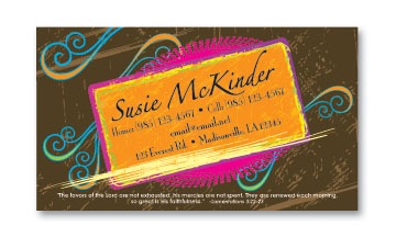 Personal calling cards