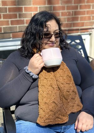 Bulky Twisted Cable Scarf