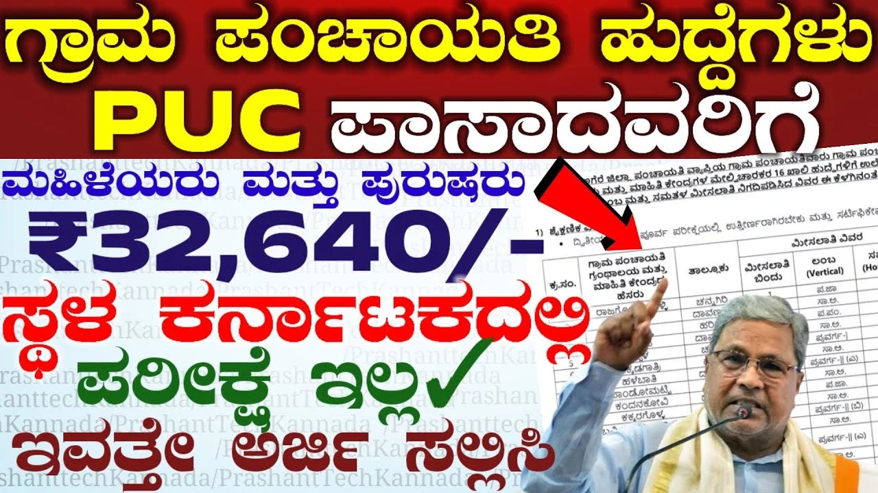 Gram Panchayat Jobs : ಗ್ರಾಮ ಪಂಚಾಯಿತಿಯಲ್ಲಿ ಉದ್ಯೋಗಾವಕಾಶ.! ಆಸಕ್ತರು ಈ ಕೂಡಲೇ ಅರ್ಜಿ ಸಲ್ಲಿಸಿ.! ಅಭ್ಯರ್ಥಿಗೆ ಇರಬೇಕಾದ ಅರ್ಹತೆಗಳೇನು.?