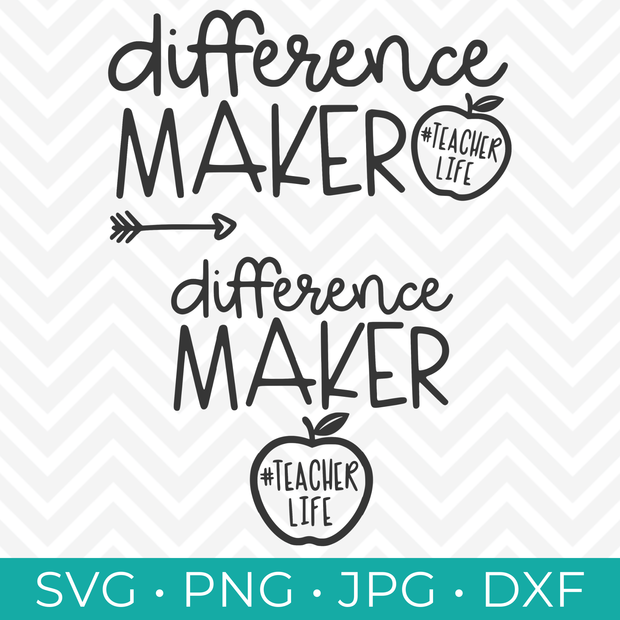 Become completely organized at home and work when you label items using a label maker. Difference Maker Svg Cut File Collection For Teachers Kara Creates
