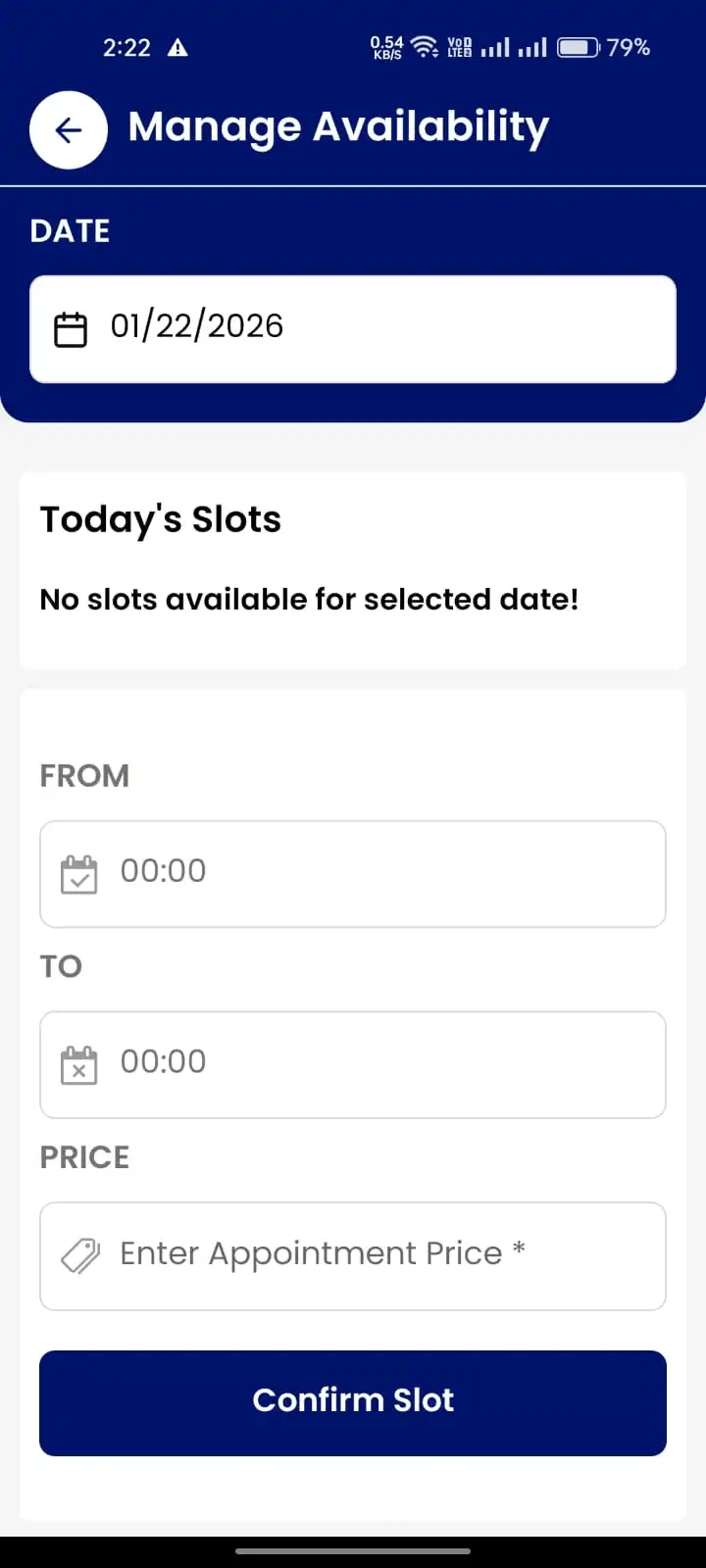Dr Manage Availabilty