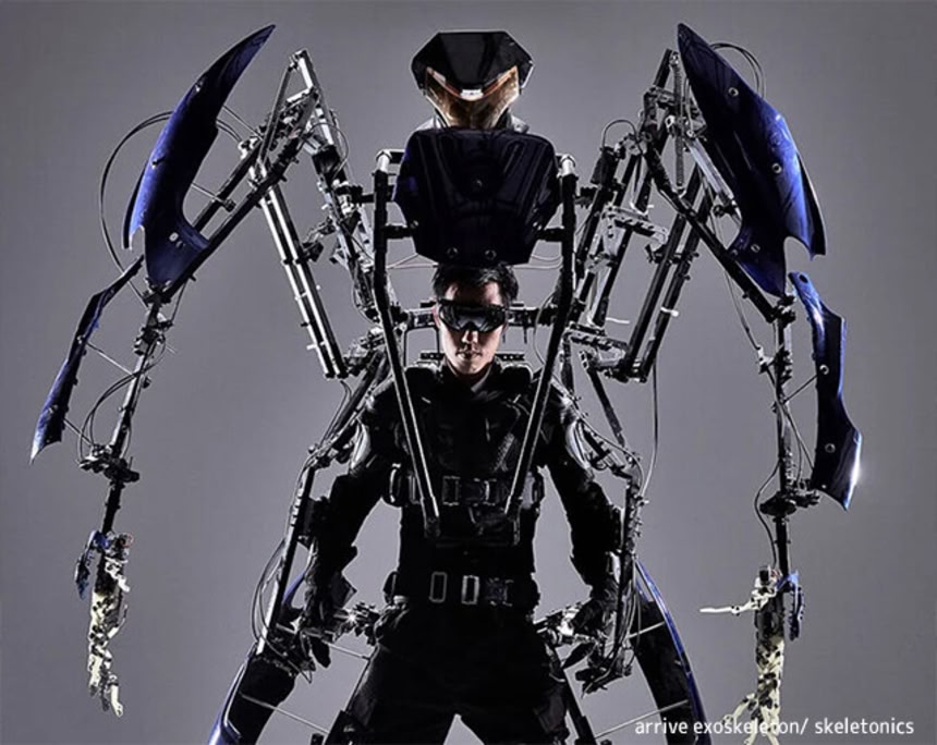 日本の巨大外骨格ロボット「スケルトニクス」のSF的ルックスが海外で