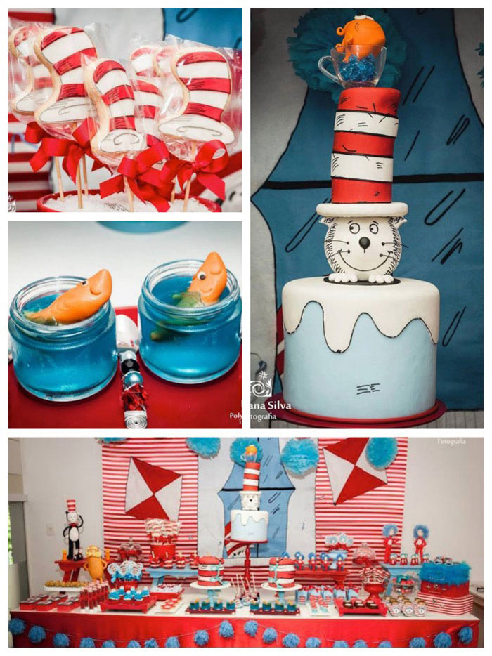 Kara's party ideas cat in the hat birthday party via kara's party ideas
