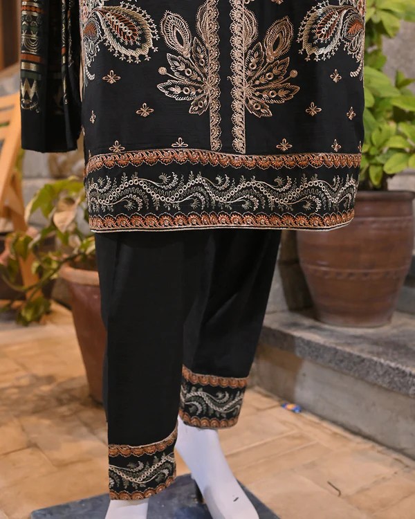 Black 3-Piece Suit | Premium Viscose | Readymade