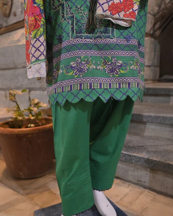 3-Piece Suit | Embroidered and Printed Khaddar | Readymade