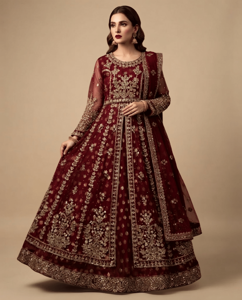 Heavy Embroidered Chiffon Maxi