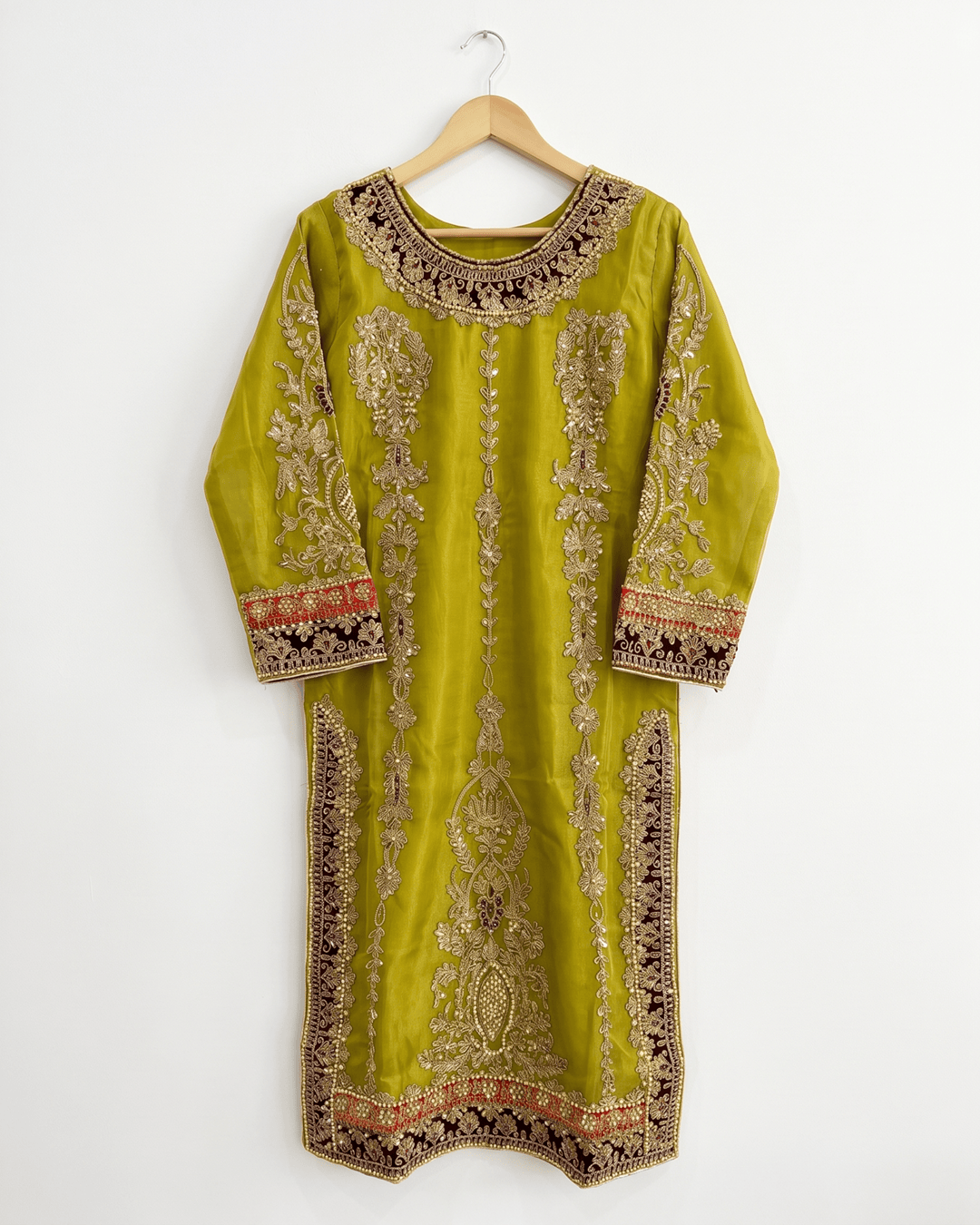 Sheesha Silk Embroidered 3 piece Dress