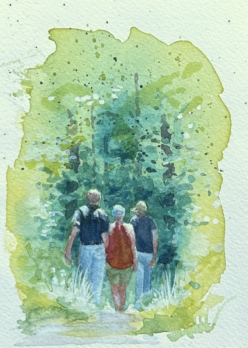 Into the Woods, watercolor by Karen Arnold