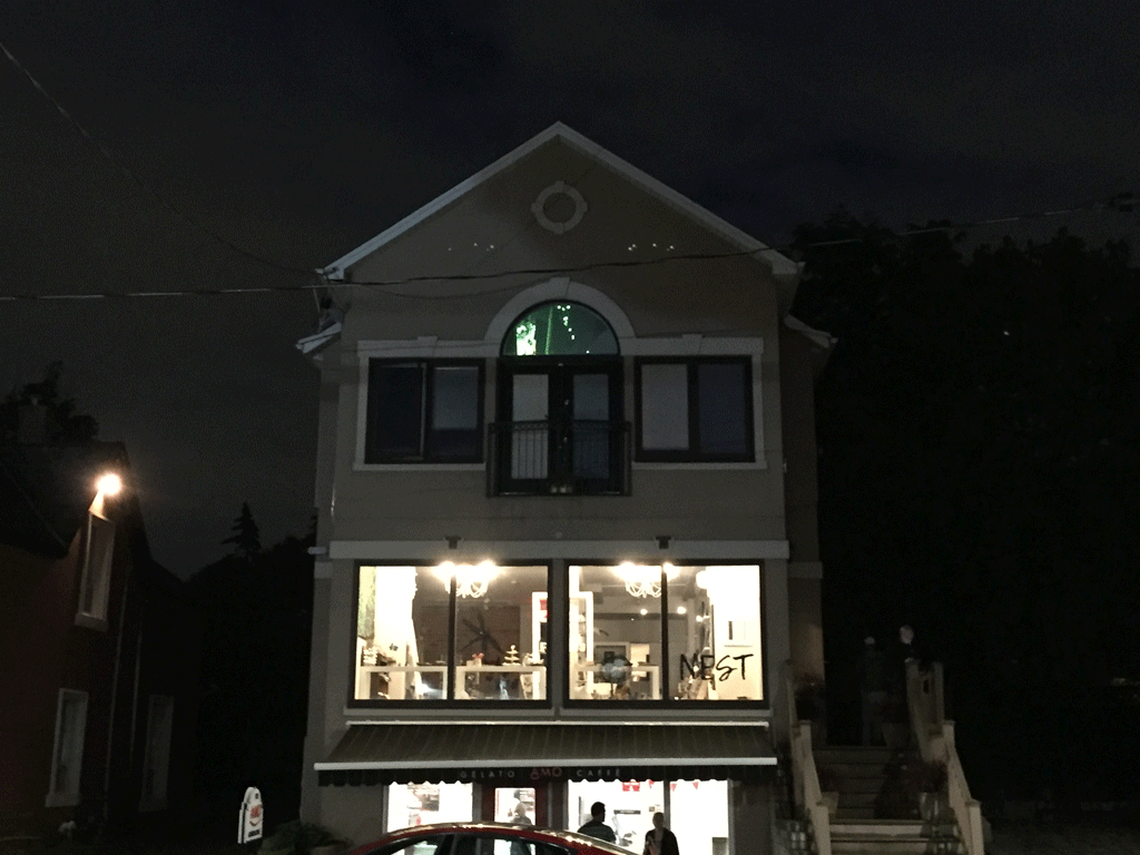 Building at Night-Life on Locke Interactive Projection
