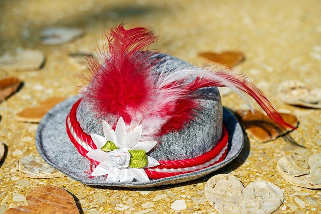Feathered Beach Hat