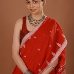 Alpona / A Pure Bengal Handloom Cotton Jamdani Saree