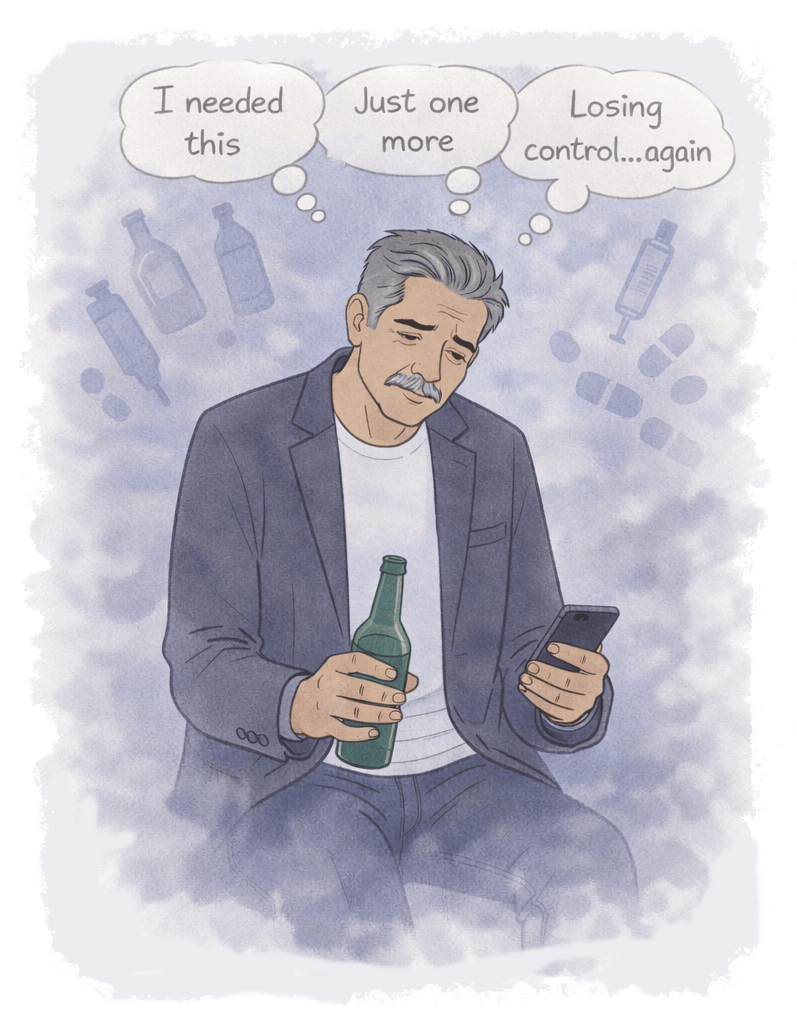addiction symptoms comic