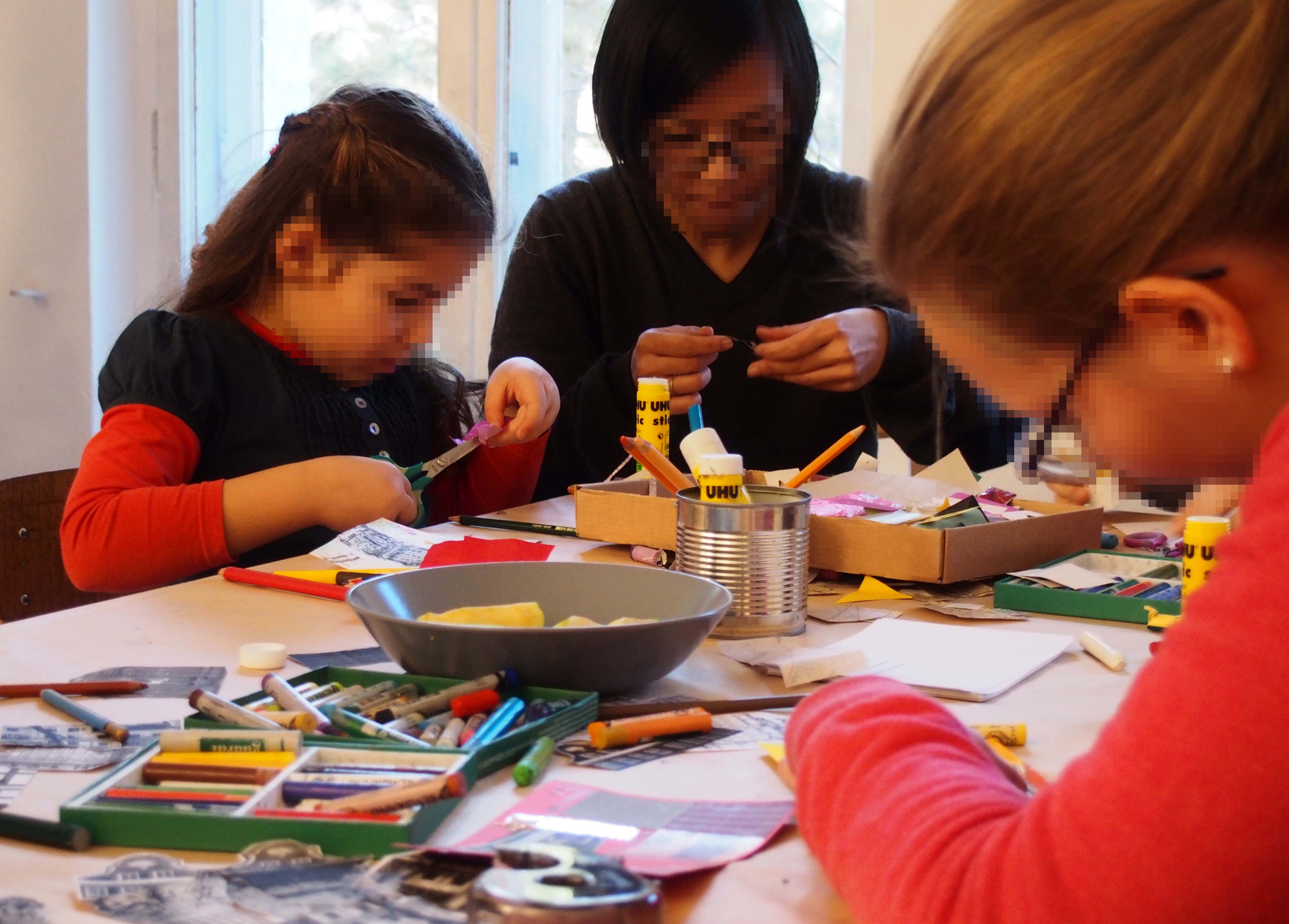 Postkarten-Workshop beim Nachbarschaftstreffen in PotsdamERA