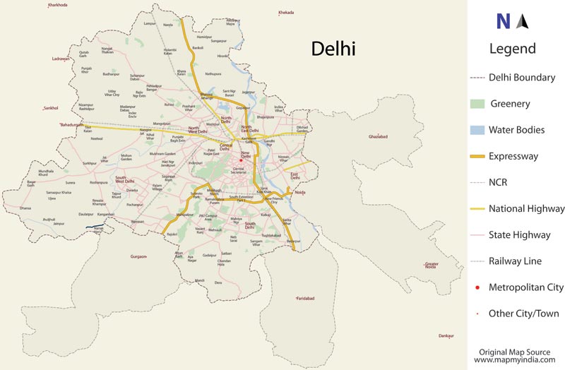 Map Of Delhi Musings Of An Eccentric Mind Delhi Map 