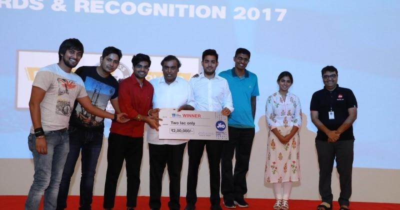 Winner of India’s biggest technology competition – Awarded by Asia’s richest man!