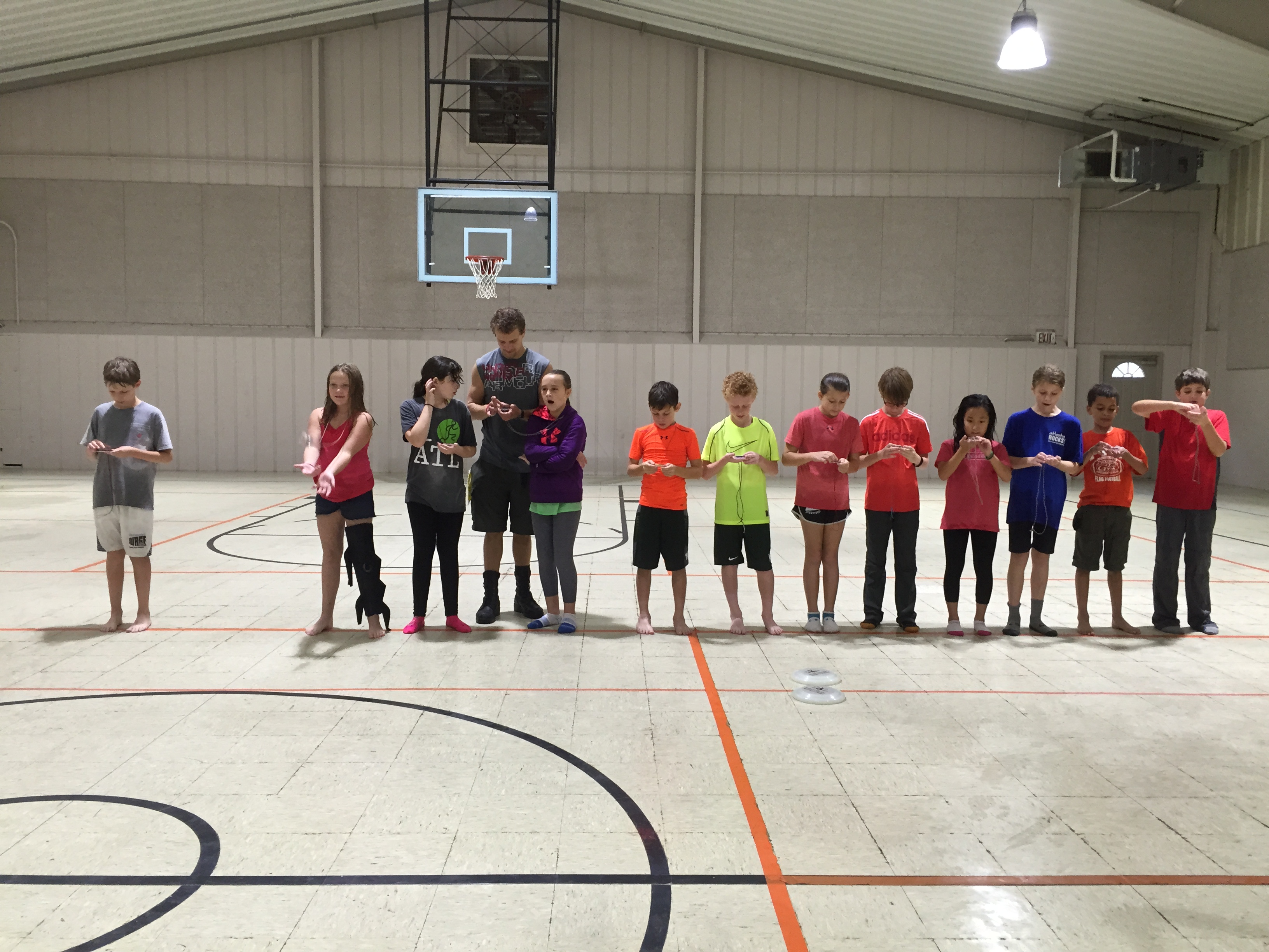 The pouring rain drove us inside for Orienteering class, but the kids enjoyed using compasses inside