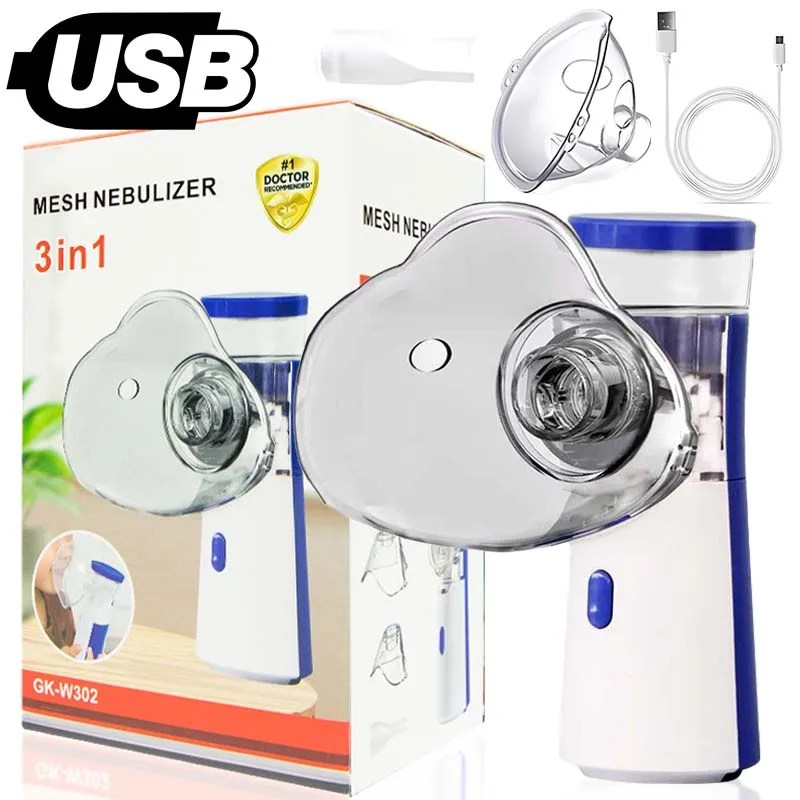 Handheld portable Inhale Nebulizer Mesh Atomizer silent Inhaler Nebuliser Inhalator kids adult Nebulizador USB