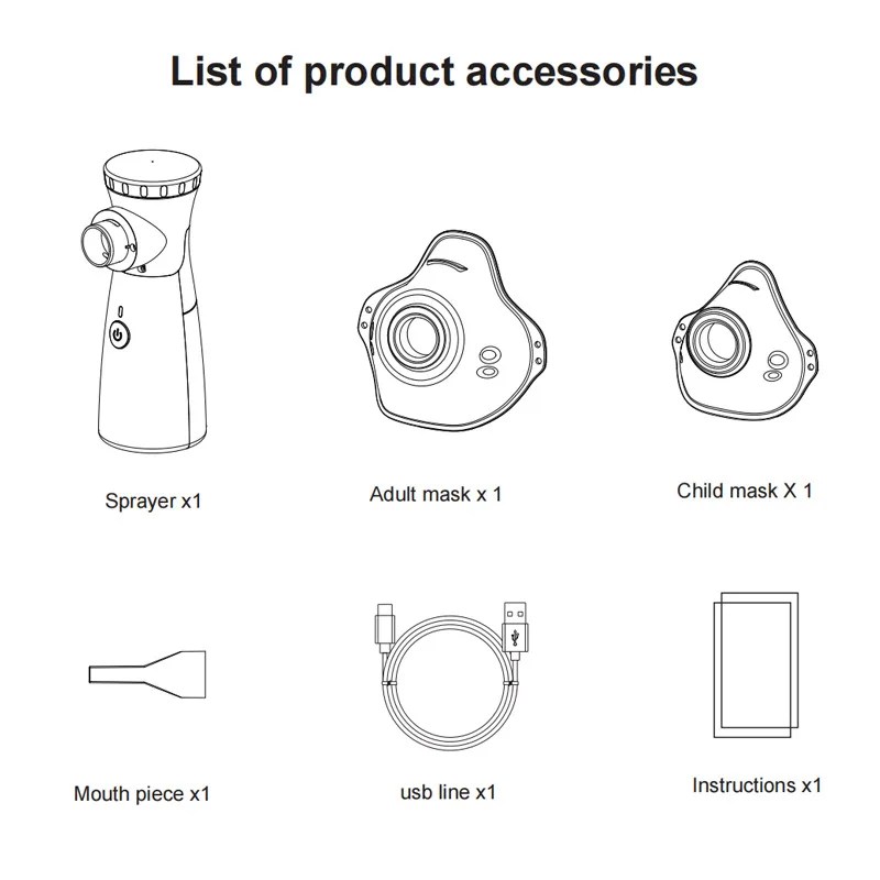 Handheld portable Inhale Nebulizer Mesh Atomizer silent Inhaler Nebuliser Inhalator kids adult Nebulizador USB