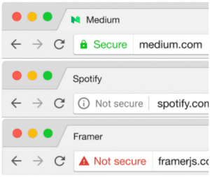 Three examples of https labels
