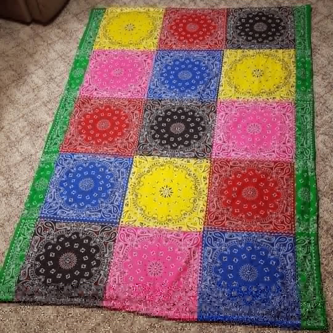 Denim quilt (bottom) - handkerchiefs