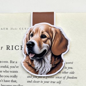 Golden Retriever Dog Magnetic Bookmark