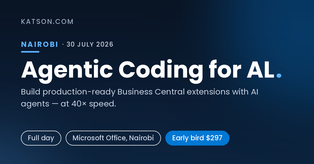 Agentic Coding for AL — full-day AI agents workshop in Nairobi, 30 July 2026