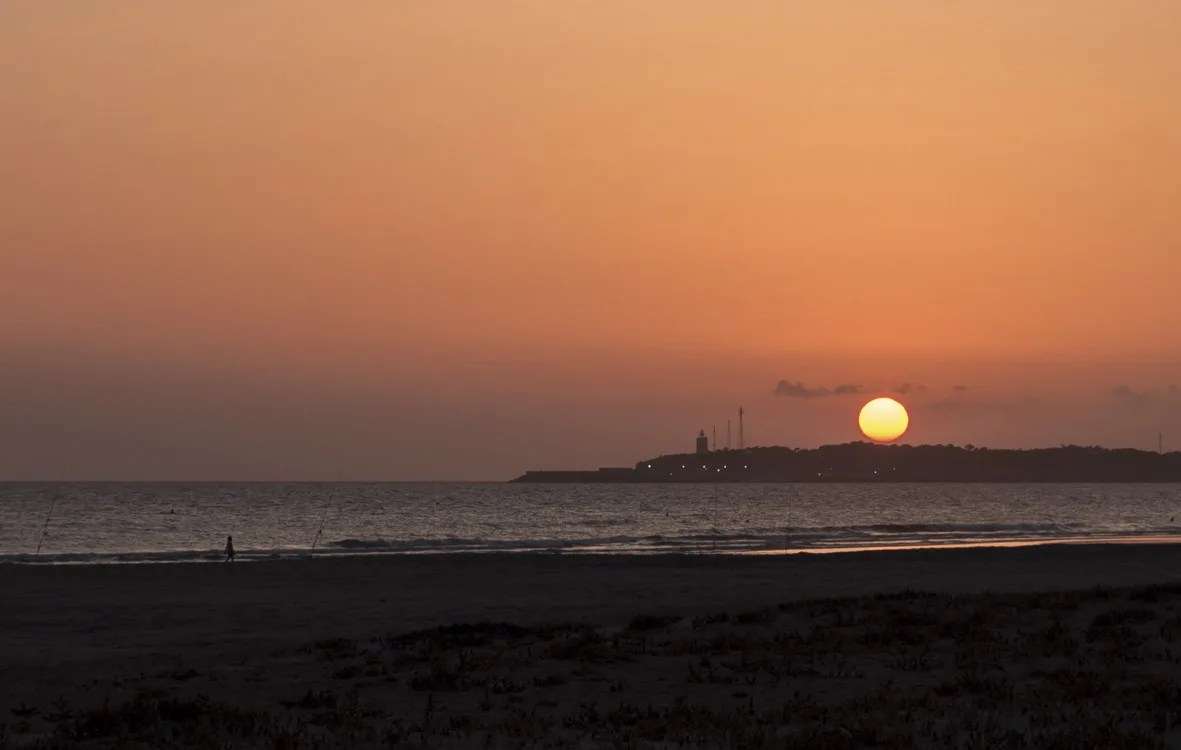 Atardecer en Conil, fotografía de paisajes decorativos Kaupu