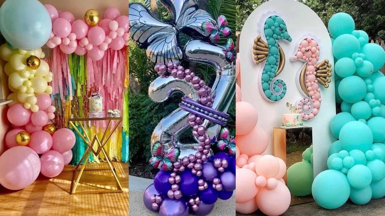 Birthday decoration using balloons