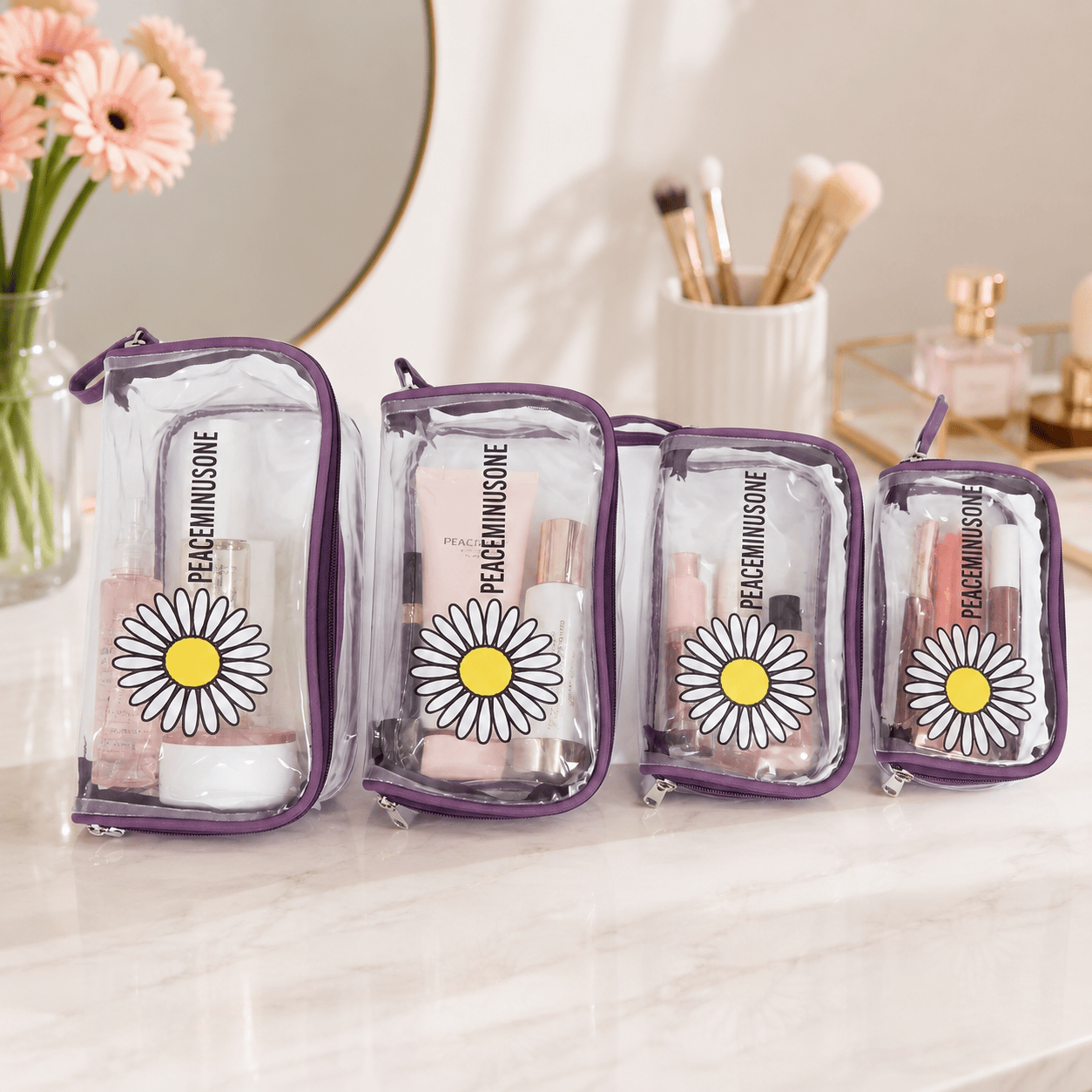 4 PCS SET SUNFLOWER PRINT