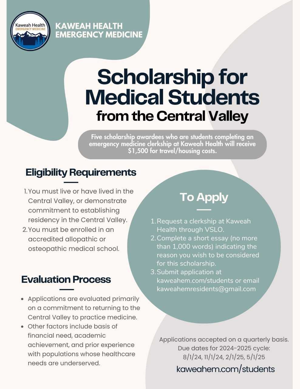 Medical Student Program | Kaweah EM
