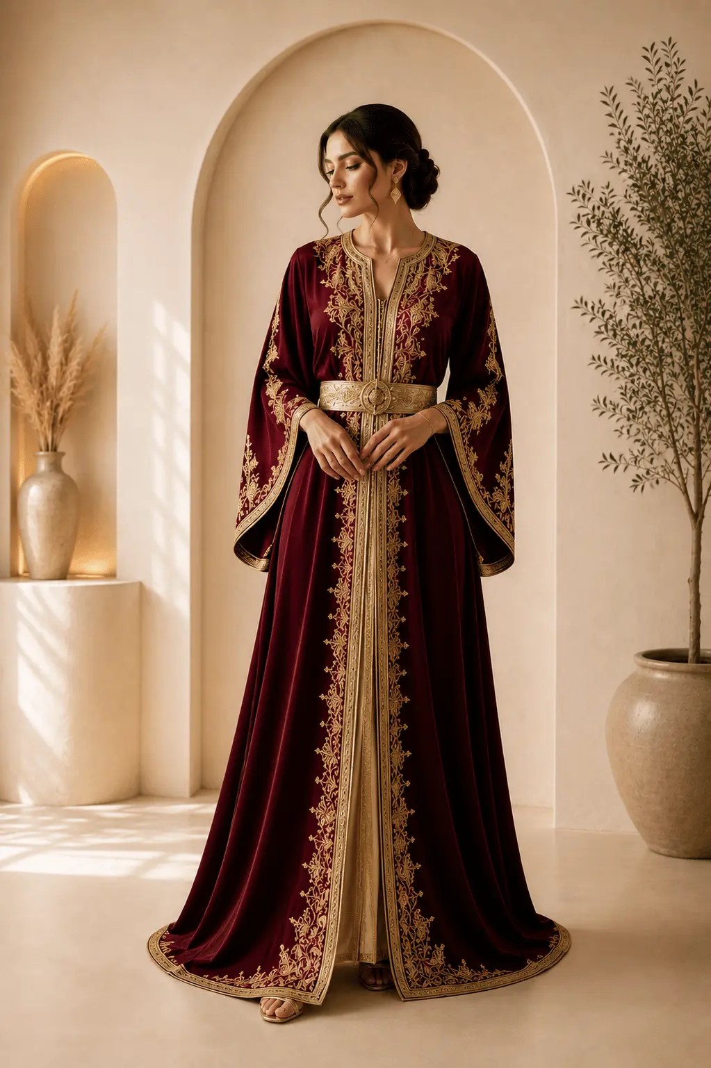 Caftan brodé, robe de soirée tunisienne — Kaya Mode