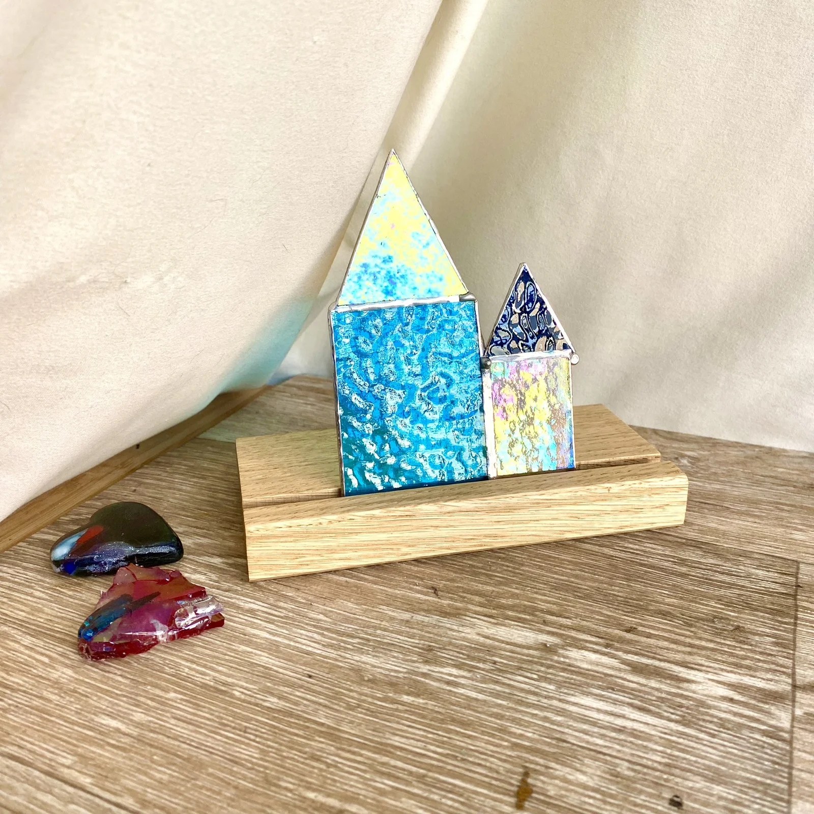 Stained glass tiny houses