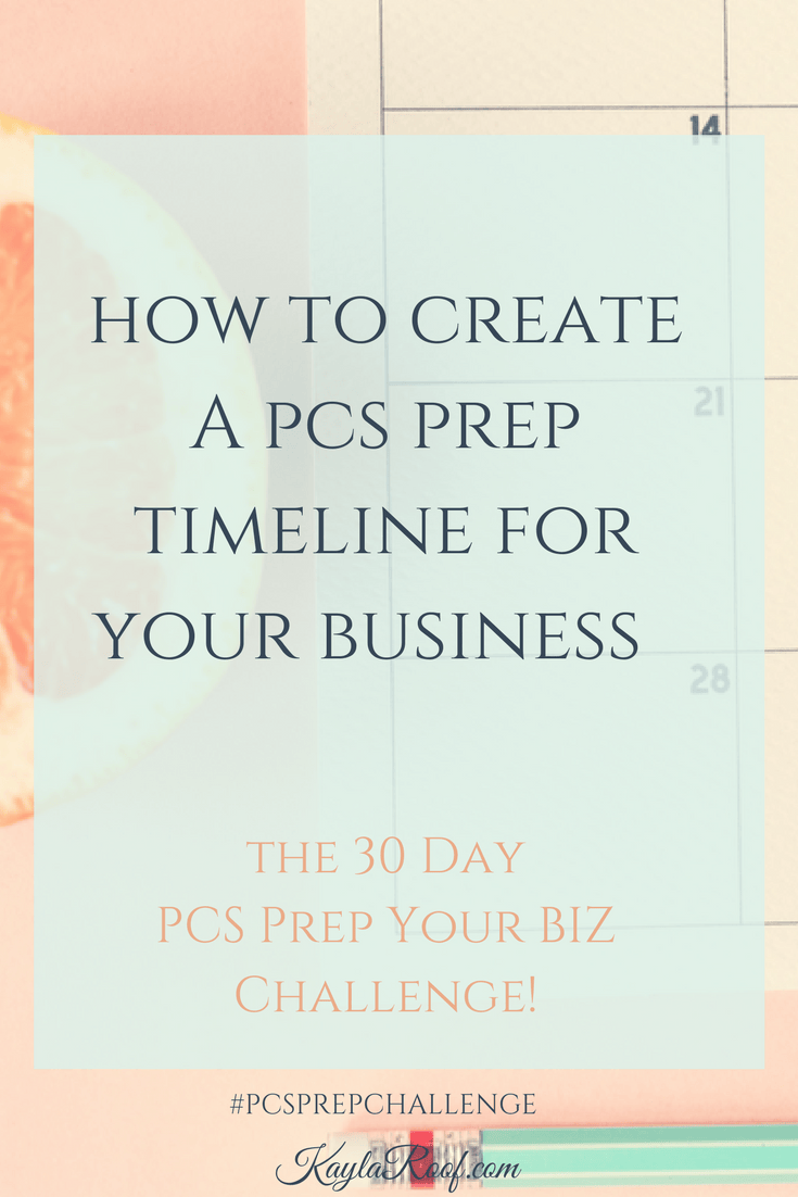 How to Create a PCS Prep Timeline for Your Business 
