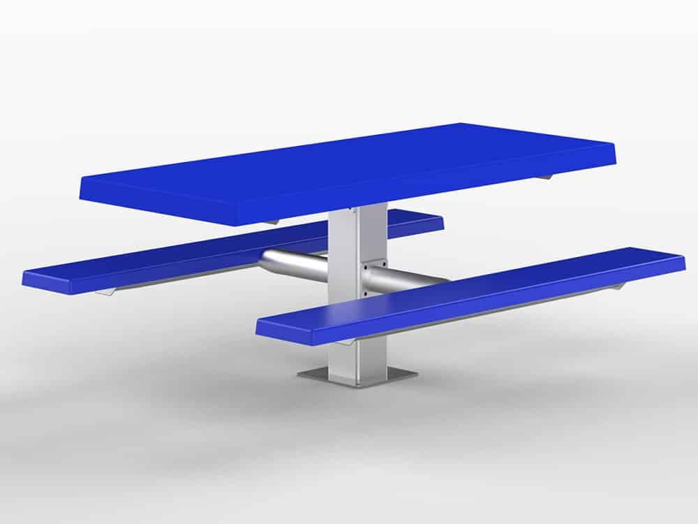 Single Post Picnic Table Fiberglass Top & Slats 6SPT Series