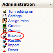 Image of Moodle Administration Block Course Backup Image of Moodle Administration Block Course Backup