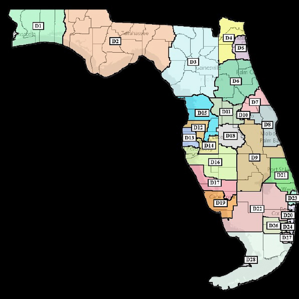 Democrats Denounce New Florida District Map Key Biscayne Independent Map 